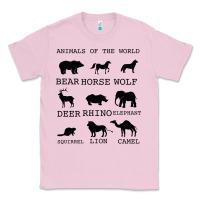 Bubblegum Pink Anımals Of The World Classic Tee - Bettercallsaul
