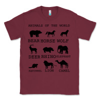 Burgundy Anımals Of The World Classic Tee - Bettercallsaul
