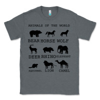 Charcoal Heather Anımals Of The World Classic Tee - Bettercallsaul