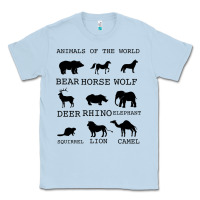 Dusty Blue Anımals Of The World Classic Tee - Bettercallsaul