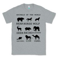 Heather Grey Anımals Of The World Classic Tee - Bettercallsaul