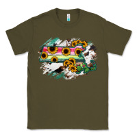 Army Green Massachusetts State Map Classic Tee - RanaPortraitStore