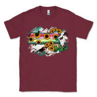 Burgundy Massachusetts State Map Classic Tee - RanaPortraitStore