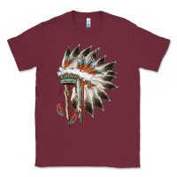 Burgundy indian headress Classic Tee - AdoDesignShop