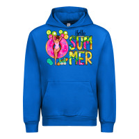 Cobalt Hello Summer Donut Girl Urban Hoodie - CowCowDesign