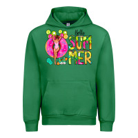 Emerald Hello Summer Donut Girl Urban Hoodie - CowCowDesign