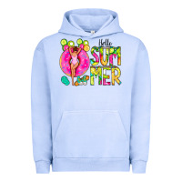 Pigment Grape Ice Hello Summer Donut Girl Urban Hoodie - CowCowDesign