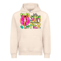 Sandshell Hello Summer Donut Girl Urban Hoodie - CowCowDesign