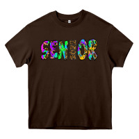 Chocolate Brown senior 2022 tie die leopard Heavy Core Tee - RanaPortraitStore