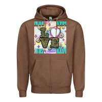 Chestnut Leopard Love Hair And Mirror With Daisy Seamless Pattern Bbs Zipper Hoodie - BundleAndBundleShop