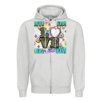 Dove Grey Leopard Love Hair And Mirror With Daisy Seamless Pattern Bbs Zipper Hoodie - BundleAndBundleShop