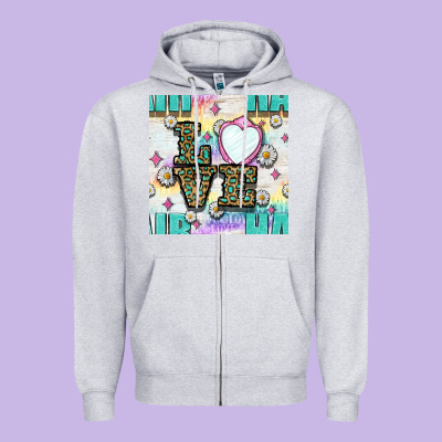 Leopard Love Hair And Mirror With Daisy Seamless Pattern Bbs Zipper Hoodie Designed By Bundleandbundleshop