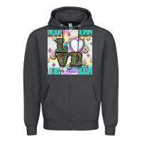 Smoke Leopard Love Hair And Mirror With Daisy Seamless Pattern Bbs Zipper Hoodie - BundleAndBundleShop