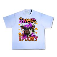 Sweet And Spooky Halloween Cow Urban Heavy Tee | Teevron
