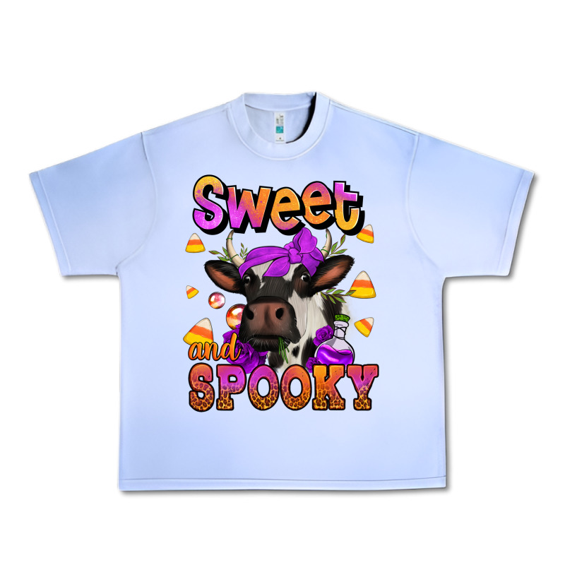 Sweet And Spooky Halloween Cow Urban Heavy Tee by Jasminsmagicworld | Teevron