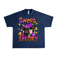 Navy sweet and spooky halloween cow Urban Heavy Tee - Jasminsmagicworld