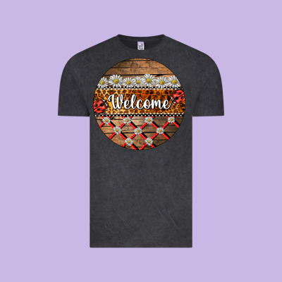 Ladybug Welcome Ornament Vintage Tee Designed By Barkaloodesign