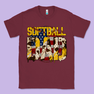 Softball Dad Classic Tee Designed By Jasminsmagicworld
