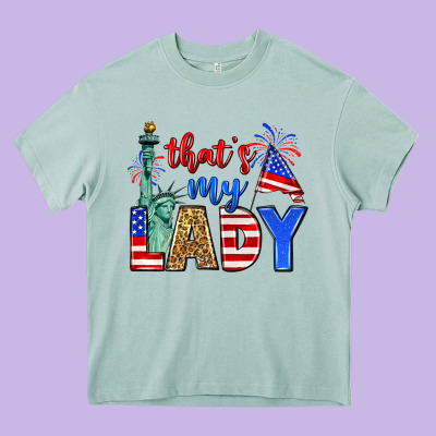 That's My Lady 4th Of July Heavy Core Tee Designed By Zillion Design Studio