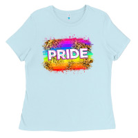 Baby Blue pride flag Ladies Tee - Zillion Design Studio