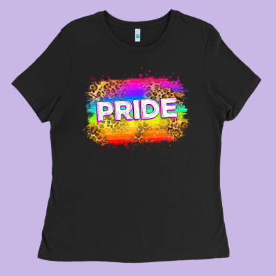 Pride Flag Ladies Tee Designed By Zillion Design Studio