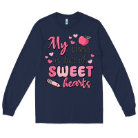 Navy my class is full of sweet hearts Long Sleeve Tee - MaliasSmallBusiness