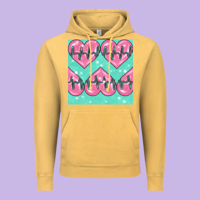 Nursing Heart Seamless Pattern Vintage Hoodie Designed By Bundleandbundleshop