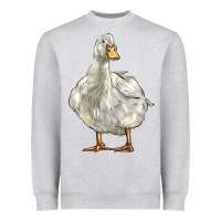 Heather Grey american pekin duck Heavyweight Sweatshirt - LillyAllenDesigns