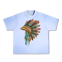 Grape Ice indian leopard headdress Urban Heavy Tee - BarkalooDesign
