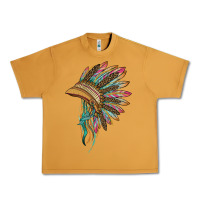 Peanut Butter indian leopard headdress Urban Heavy Tee - BarkalooDesign