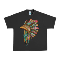 Pigment Black indian leopard headdress Urban Heavy Tee - BarkalooDesign