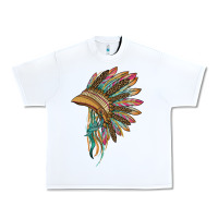 White indian leopard headdress Urban Heavy Tee - BarkalooDesign
