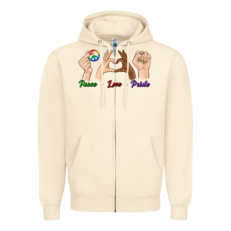 Peace Love Pride Zipper Hoodie by BundleAndBundleShop | Teevron