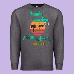 Family Vacation 2020 Read Or Not Virginia Beach Here We Come Premium Sweatshirt Designed By Bettercallsaul