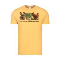 Vintage Mustard Peace Love New Hampshire Red Chicken Vintage Tee - LillyAllenDesigns