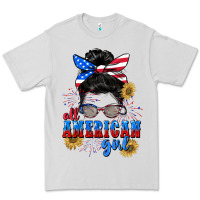 Dove Grey All American girl 4th of July Premium Tee - CowGirlArtShop