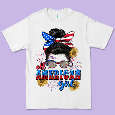 All American Girl 4th Of July Premium Tee Designed By Cowgirlartshop