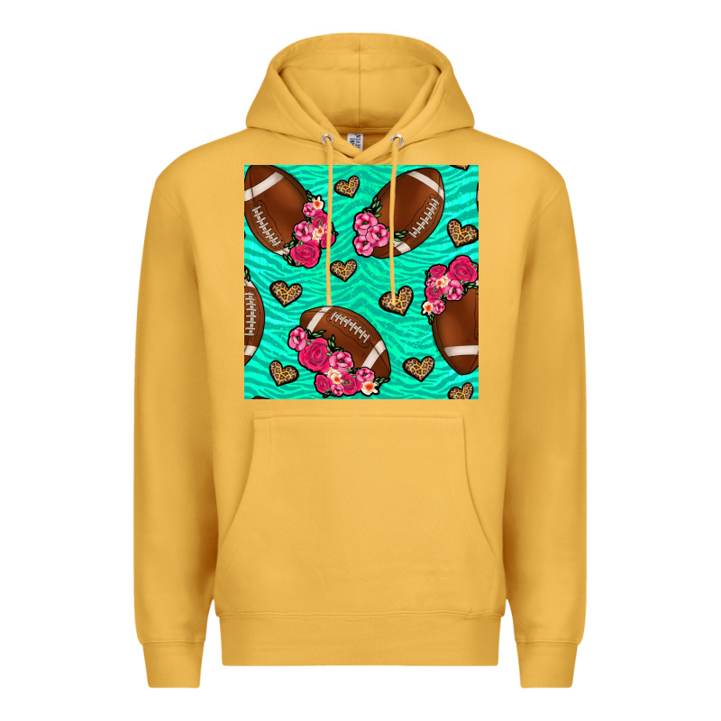 American Football Roses And Hearts Premium Hoodie by NancyCooperArtShop | Teevron