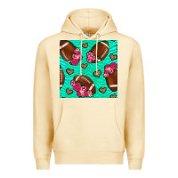 Pina Colada American Football roses and hearts Premium Hoodie - NancyCooperArtShop