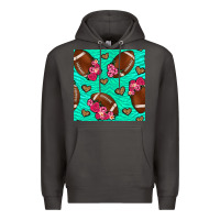 Smoke American Football roses and hearts Premium Hoodie - NancyCooperArtShop