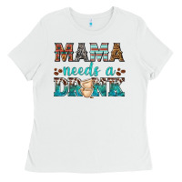 White mama needs a drink Ladies Tee - texasbilliewilder