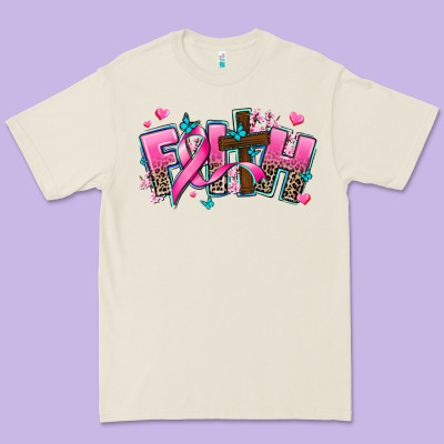 Cancer Faith Cross Premium Tee Designed By Adodesignshop