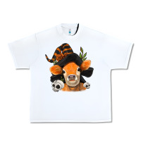 White halloween witch cow Urban Heavy Tee - Jasminsmagicworld