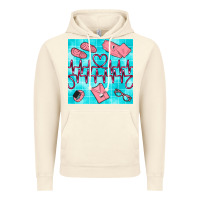 Vintage Artic nurse heart beat seamless pattern Vintage Hoodie - BundleAndBundleShop