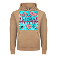 Vintage Coffee nurse heart beat seamless pattern Vintage Hoodie - BundleAndBundleShop