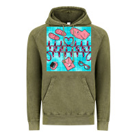 Vintage Olive nurse heart beat seamless pattern Vintage Hoodie - BundleAndBundleShop