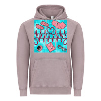 Vintage Zinc nurse heart beat seamless pattern Vintage Hoodie - BundleAndBundleShop