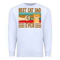 White Best Cat Dad Ever Premium Sweatshirt - Bettercallsaul