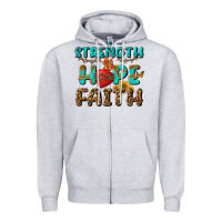 Strength Hope Faith Zipper Hoodie | Teevron