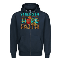 Navy Strength Hope Faith Zipper Hoodie - BundleAndBundleShop